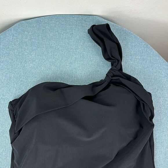 Profile By Gottex One Shoulder One Piece Swimsuit In Black Size M - Picture 2 of 7